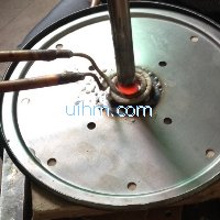 ultra-high frequency induction brazing stainless pipe and plate