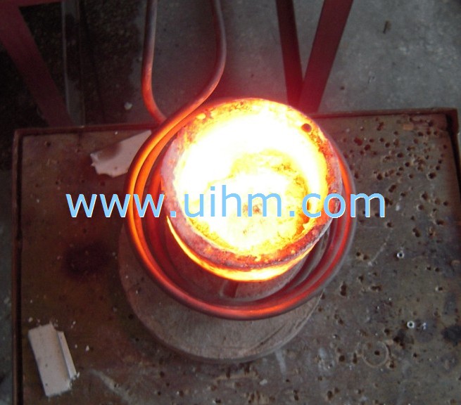 induction melting copper workpiece