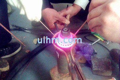 induction copper brazing, soldering electrical short-circuit ring