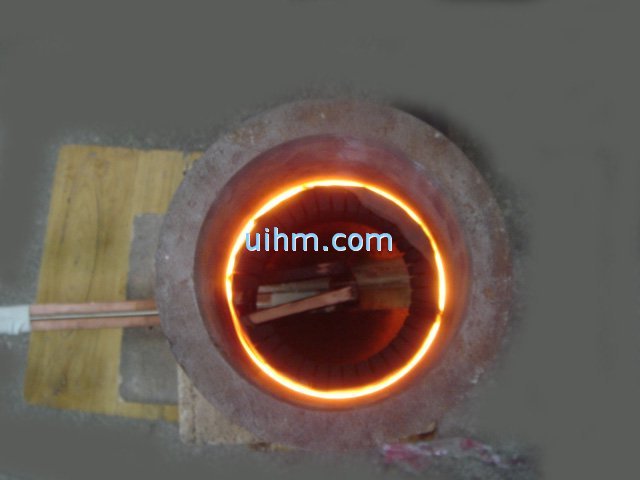 induction melting copper workpiece