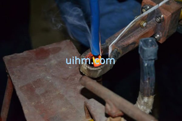 induction jointing wire connector by ultra high frequency induction heater