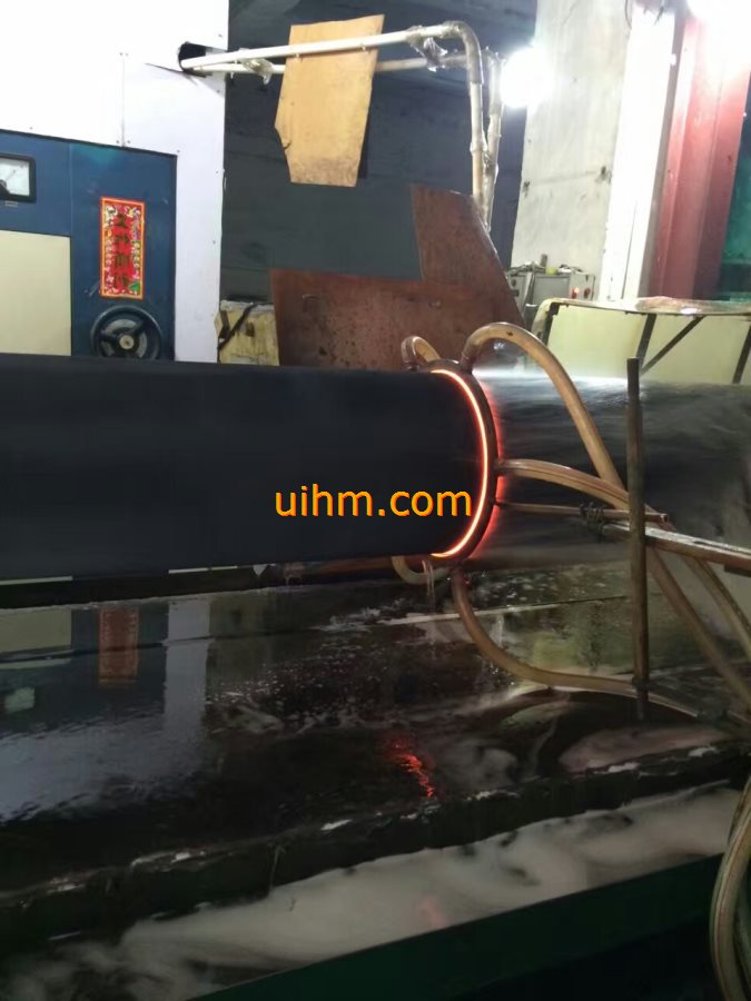 induction quenching large steep pipe by 500KW RF induction heater (1)