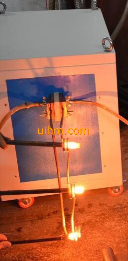 induction heating bolts ends by multi heads induction coil