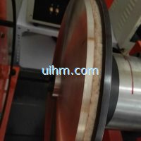 induction heating 42CrMo steel plate edge for aircraft testing