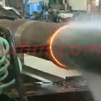 induction quenching large steel pipes by mf induction heater